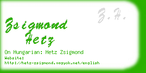 zsigmond hetz business card